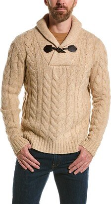 Loft 604 Cable Wool Shawl Collar Sweater-AB