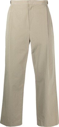 Straight-Leg Cotton Trousers-CZ