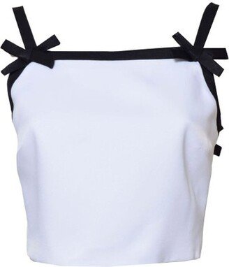 Bow Detailed Cropped Top-AC