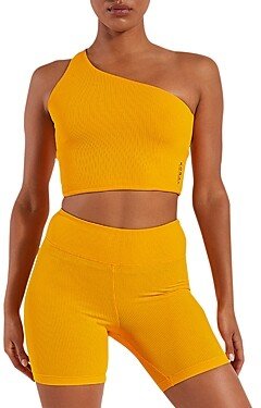 Attract One Shoulder Ribbed Crop Top