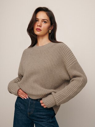 Sam Cotton Cashmere Oversized Crew Sweater