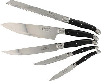 French Home Laguiole Six-Piece Kitchen Knife & Display Set