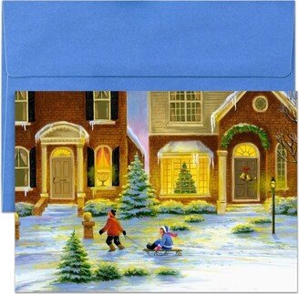 Masterpiece Studios Holiday Collection 16-Count Boxed Christmas Cards with Envelopes, 5.6