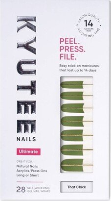 Kyutee Nails Peel. Press. File. Instant Gel Polish Manicure - That Chick - 28pc