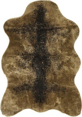 Faux Fur Super Soft Grizzly Rug With Non-slip Backing '