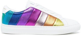 Lane rainbow-stripe low-top sneakers