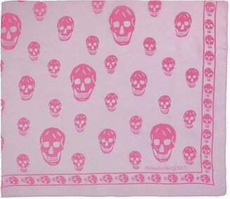 Skull Printed Finished Edges Scarf-AA