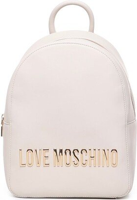 Logo-Lettering Zipped Small Backpack