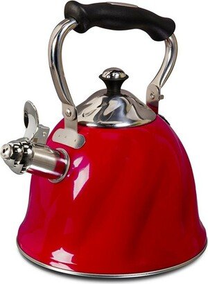 Alderton 2.3 Quart Tea Kettle in Red