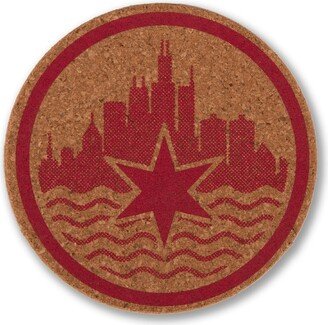 Chicagoan Cork Coaster - Chicago Coaster, Skyline Gift, Gift Designed & Produced in Our Studio