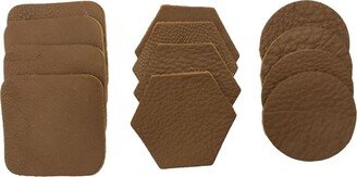 Fine Leather Coasters - Pack Of 12 Coasters Genuine Coaster Set