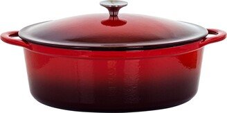 Megachef 7Qt Oval Enameled Cast Iron Casserole-AC