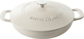 Martha Stewart Collection Braiser Enamel Cast Iron 3.5 Quart Dutch Oven