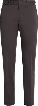 Slim-Cut Cotton Trousers-AB