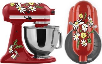 Abstract Daisy Mixer Vinyl Decal Set For Large Stand Mixers