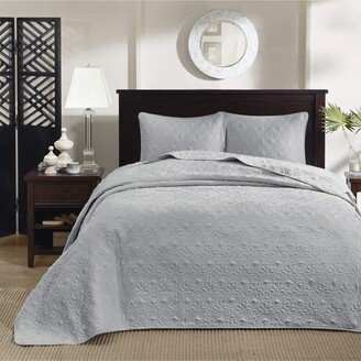 Gracie Mills 3-pc Quebec Reversible Coverlet Set - Queen