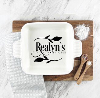 Ceramic Baking Dish For Mom | Handwritten With Your Handwriting |Personalized Casserole Recipe Pan Engraved Baking Dish