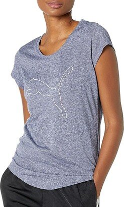 Performance Cat Tee (Peacoat Heather) Women's Clothing