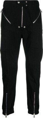 Slim-Cut Zip-Detail Trousers