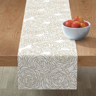 Table Runners: Vintage Floral - Neutral Table Runner, 72X16, Beige