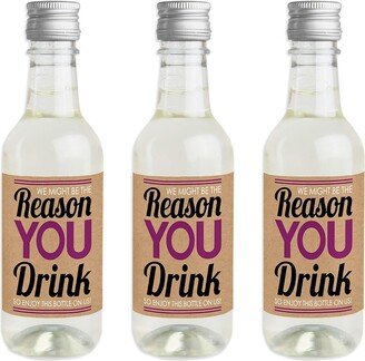 Big Dot Of Happiness Teacher Appreciation - Christmas Mini Wine Bottle Label Stickers Gift - 16 Ct