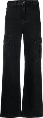 High-Rise Wide-Leg Jeans-CC