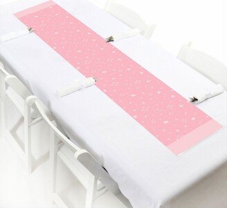 Big Dot of Happiness Pink Confetti Stars - Petite Simple Party Paper Table Runner - 12 x 60 inches