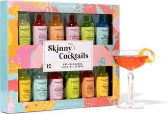 Thoughtfully Cocktails, Skinny Cocktail Mixer Gift Set, Set of 12 (Contains No Alcohol)