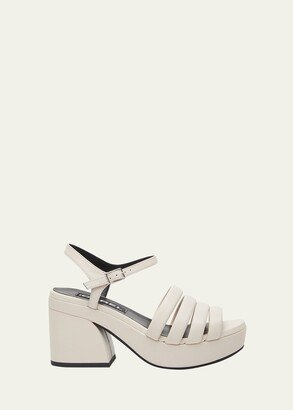 Baignade Platform Leather Sandals