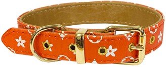 DOGS OF GLAMOUR Soho Luxury Collar Orange - Medium