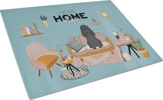 CK7916LCB Black Poodle Sweet Home Glass Cutting Board