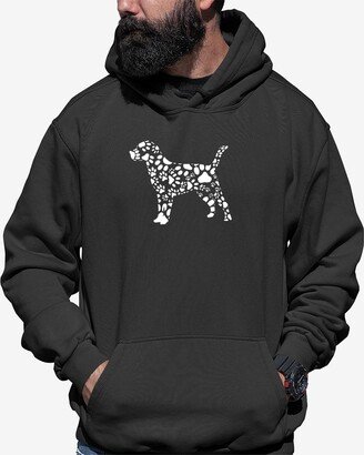 Men's Dog Paw Prints Word Art Hooded Sweatshirt
