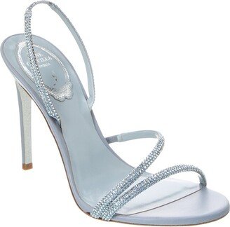 Irina Satin & Leather Slingback Sandal