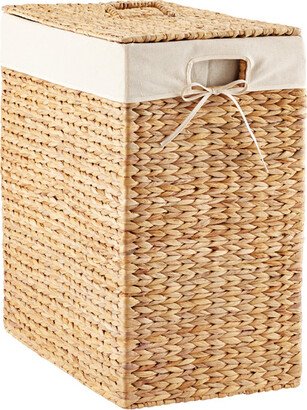 Rectangular Water Hyacinth Hamper Natural