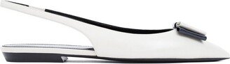 Logo Plaque Slingback Flats