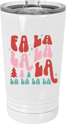 Fa-La-La Quote Christmas Metal Travel Coffee Tumbler