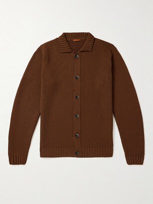 Frapola Ribbed Virgin Wool Cardigan