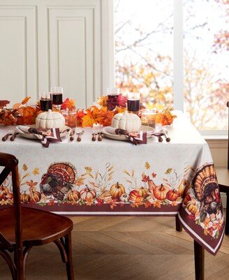 Autumn Heritage Turkey Engineered Tablecloth, 60 x 144