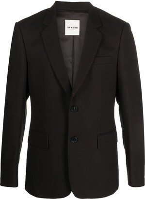 Single-Breasted Wool Blazer-CI