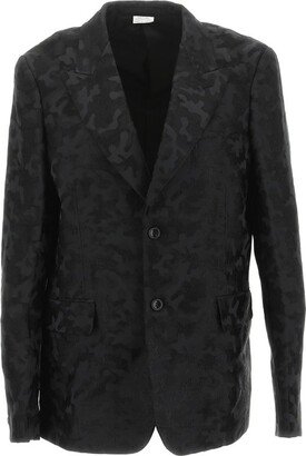 Jacquard Single-Breasted Blazer