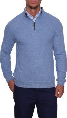 Blue Cozy Quarter Zip Sweater