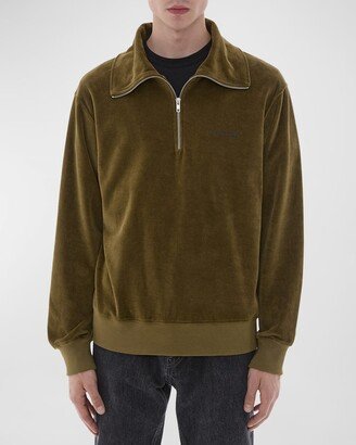 Men's Corduroy Quarter-Zip Sweater