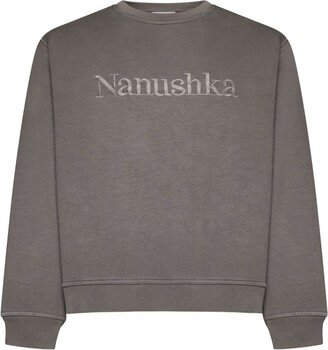 Logo-Embroidered Crewneck Sweatshirt-AC