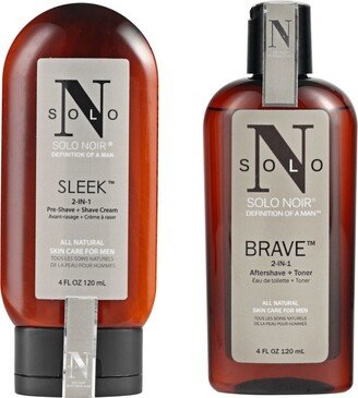 Solo Noir For Men Solo Noir All Natural 2 Piece Shaving Kit, 4 Oz