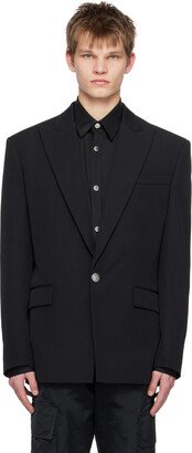 Black Single-Button Blazer