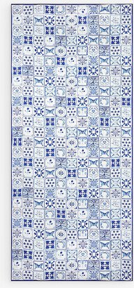 Summerill And Bishop Azulejos-tile Linen Tablecloth 165cm x 250cm
