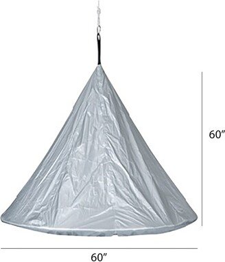 EDWINRAYLLC 60 H x 60 W x 60 D Outdoor Silver Tear Drop Cover/ Prevents Dirt, Bugs, and Pest