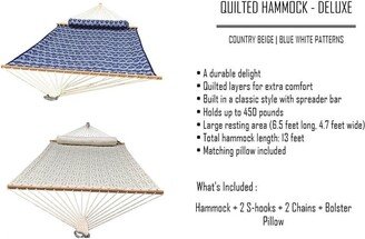 Deluxe Quilted Hammock with 3-Beam Stand