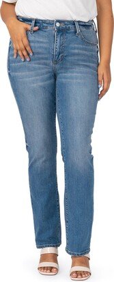 High Waist Ankle Straight Leg Jeans