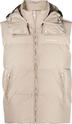 Logo-Print Padded Gilet-AB